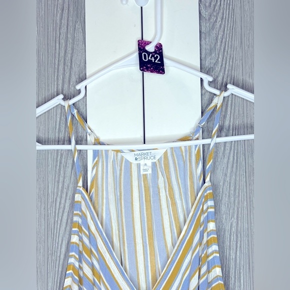 B4.30 NWT MARKET & SPRUCE Crossover/Wrap Style Striped Tank XL - Picture 3 of 5